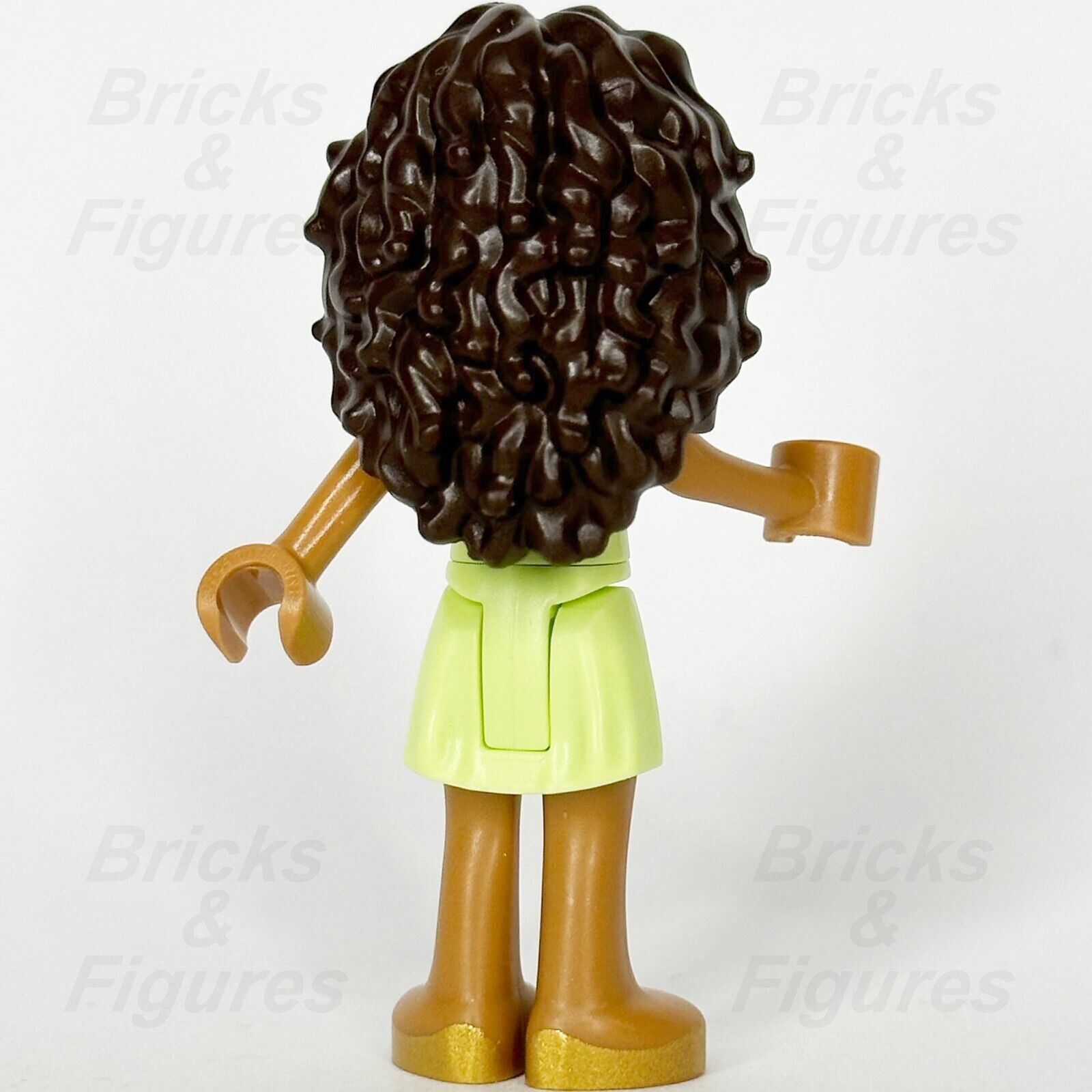 LEGO Friends Donna Minifigure Green Dress Brown Hair Gold Shoes 41449 frnd416