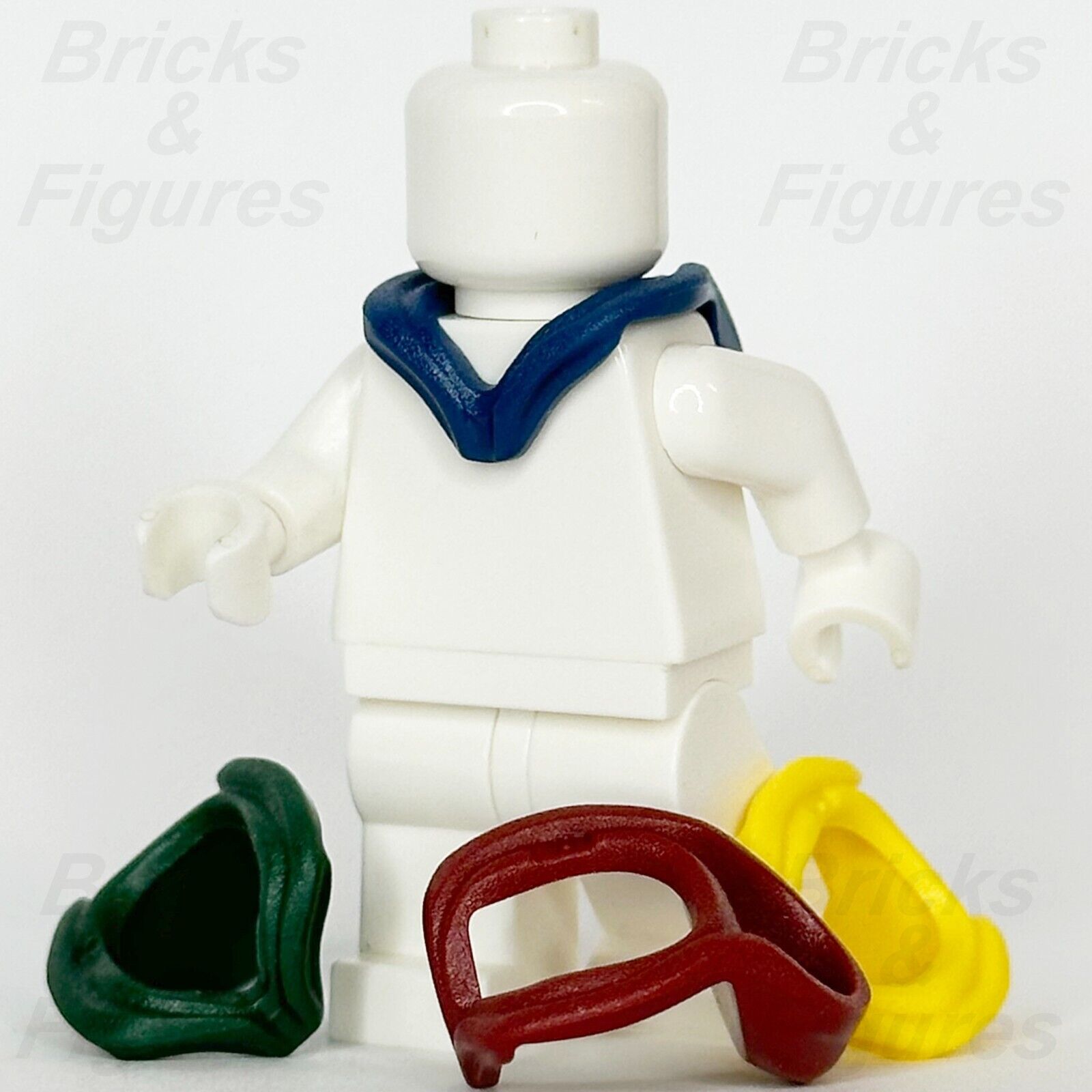 LEGO Dark Blue Red Green Yellow Hood Folded Down Minifigure Part 15428 76416 x 4 - Bricks & Figures