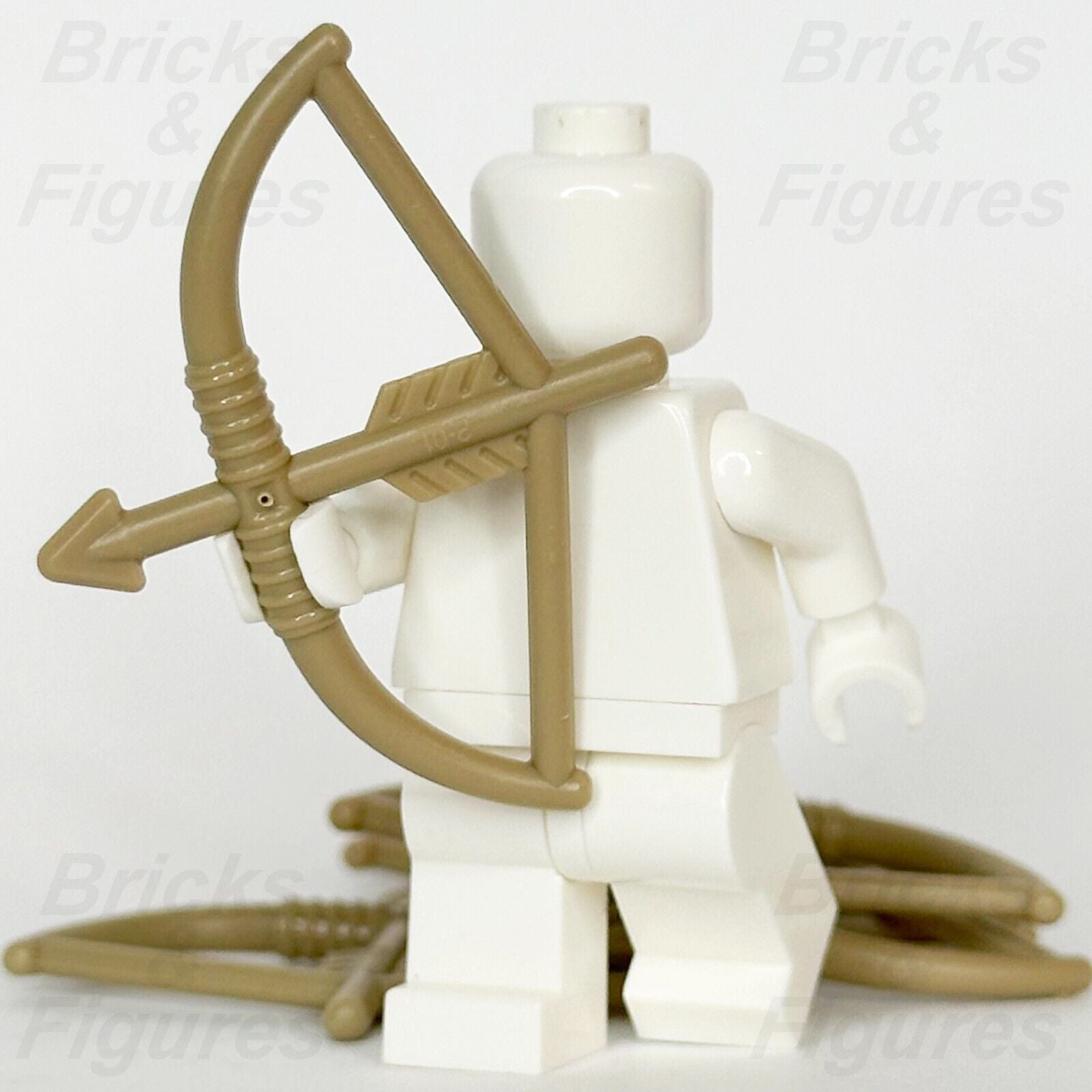 LEGO Castle Dark Tan Bow with Arrow Drawn Minifigure Weapon Part 4499 61537 x 5