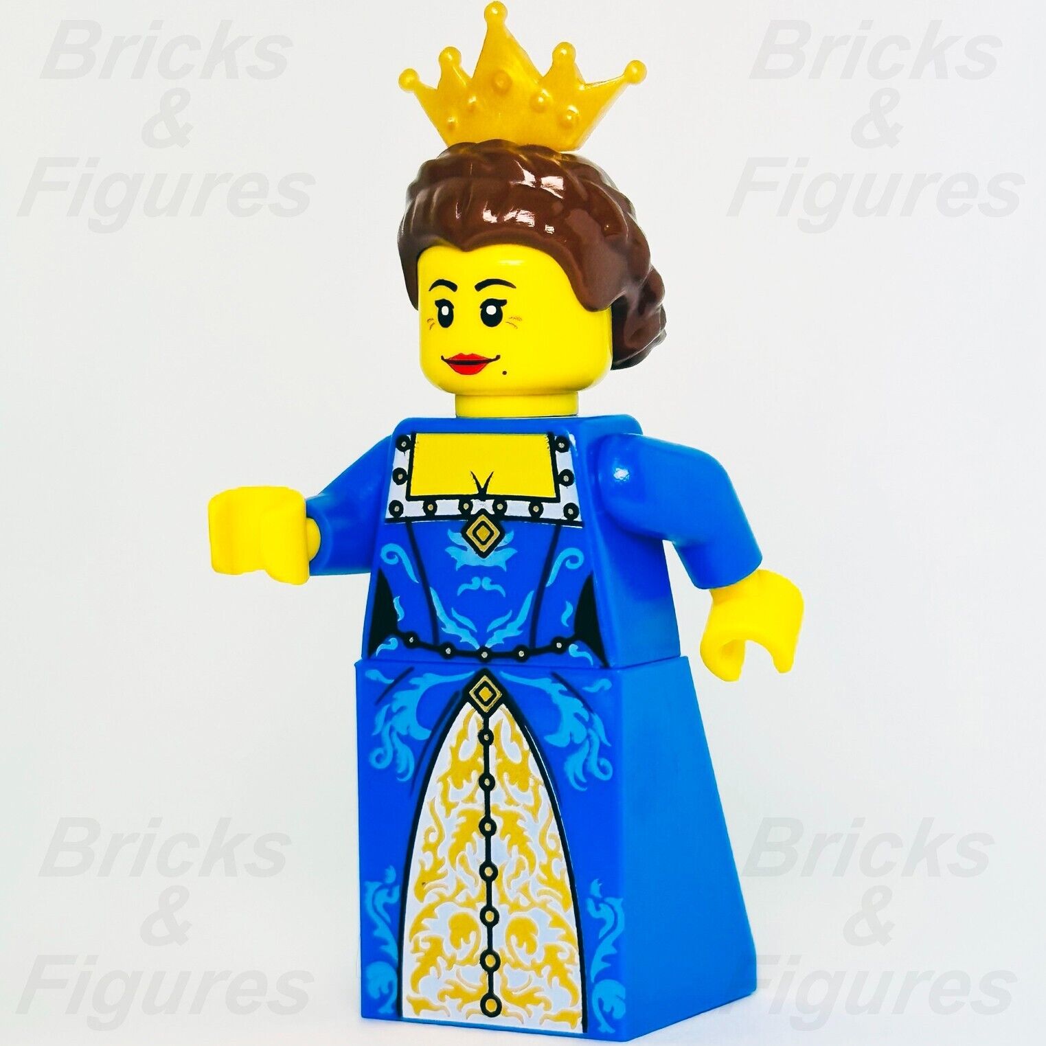 LEGO Castle Crown Queen Minifigure Fantasy Era Noble Blue Dress 7079 cas416