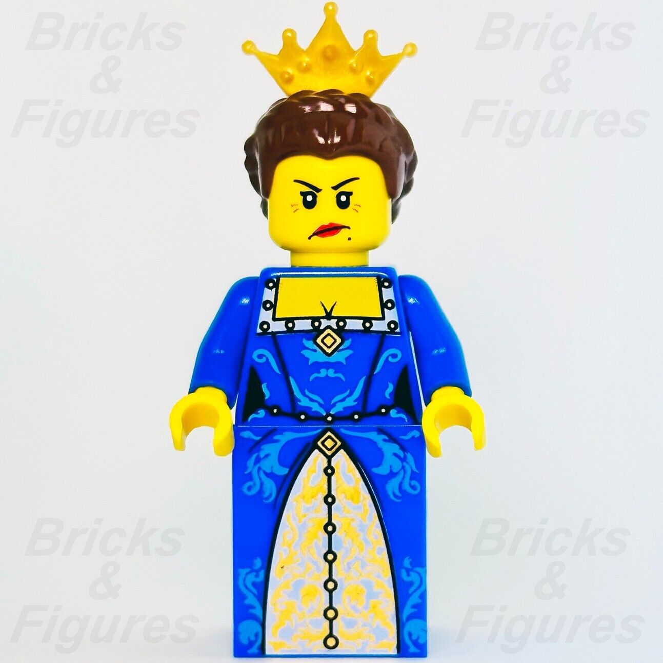 LEGO Castle Crown Queen Minifigure Fantasy Era Noble Blue Dress 7079 cas416