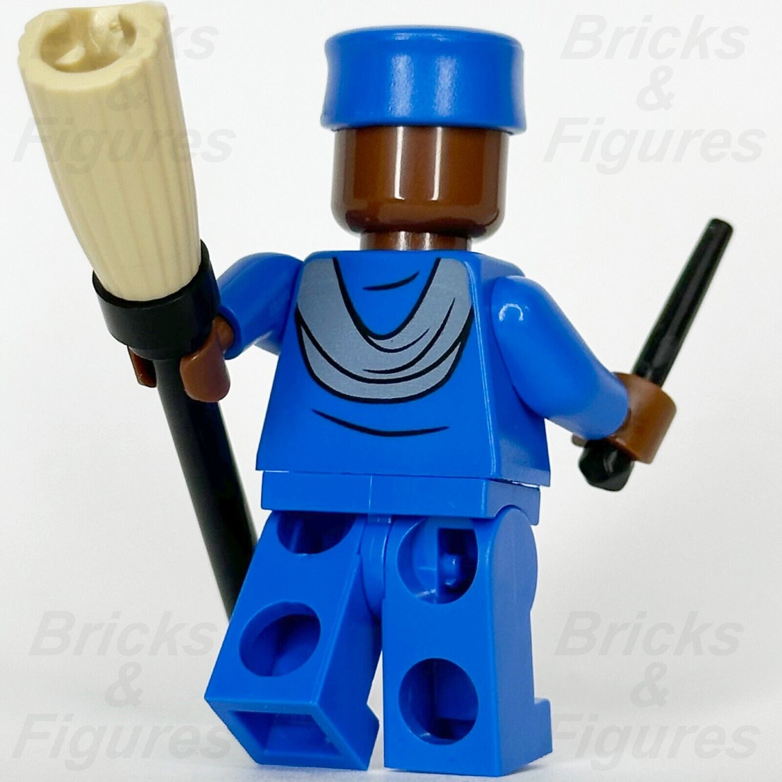 LEGO Harry Potter Kingsley Shacklebolt Minifigure Wizard Wand Broom 76408 hp335 - Bricks & Figures