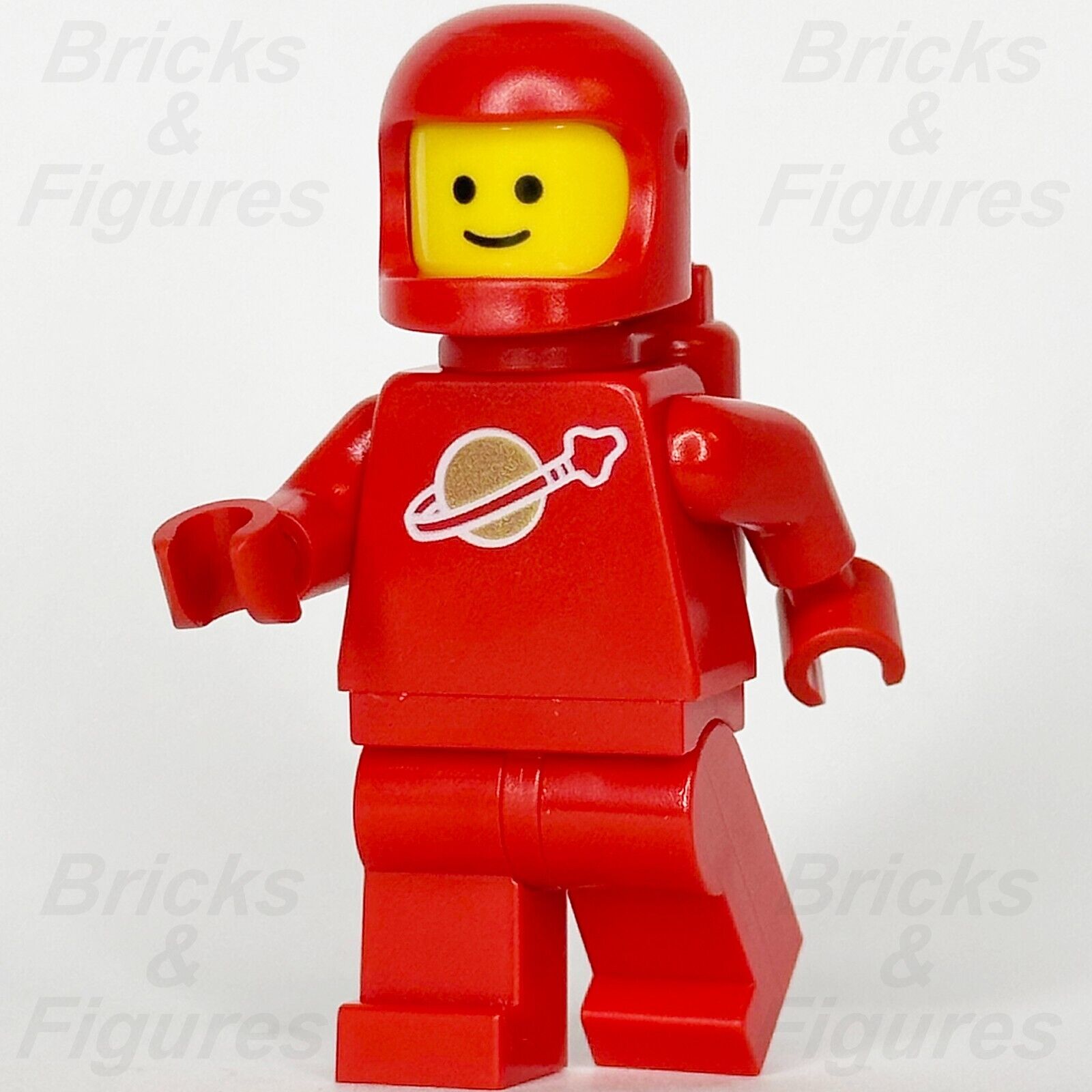 LEGO Space Red Astronaut Minifigure Classic Air Tanks Second Reissue 10497 sp132 - Bricks & Figures