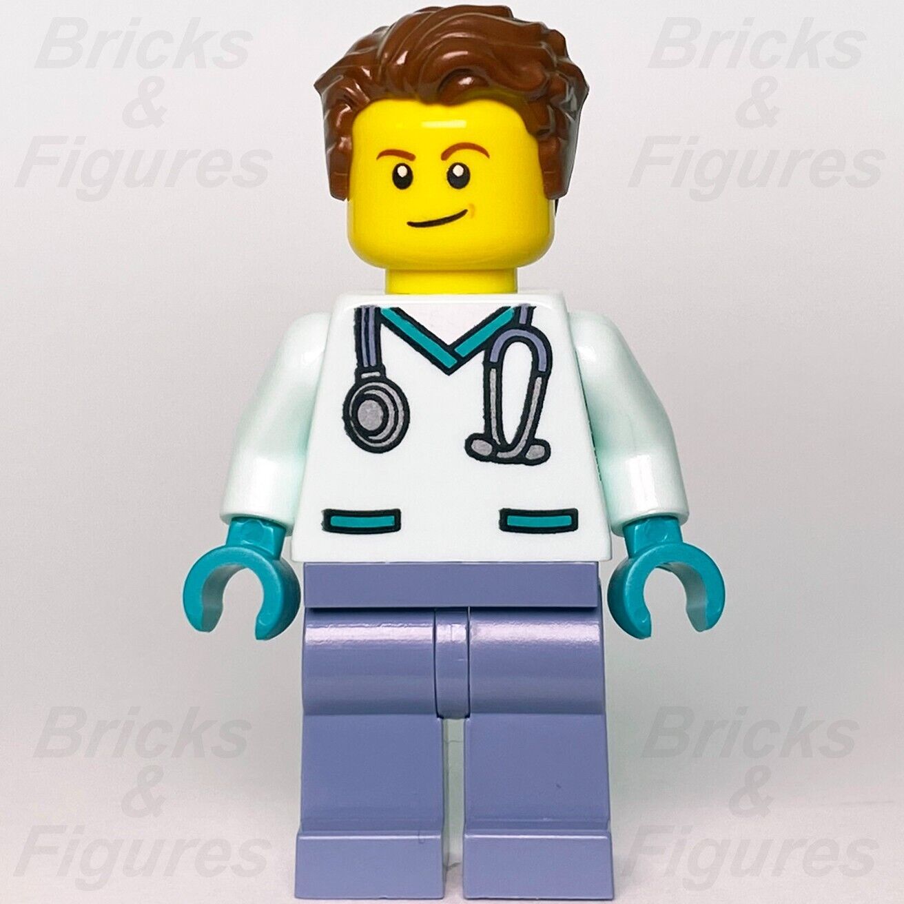 LEGO City Wildlife Rescue Veterinarian Minifigure Aqua Scrubs 60302 cty1304 Vet - Bricks & Figures