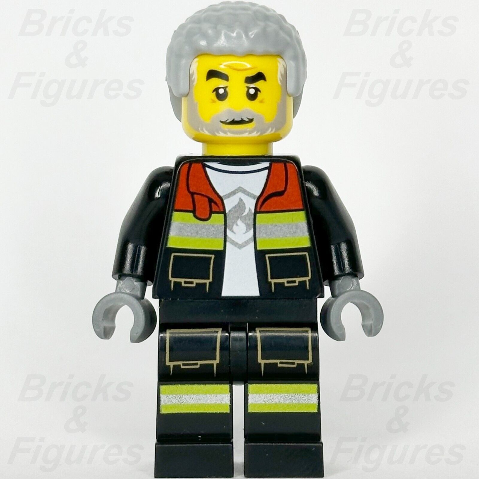 LEGO City Firefighter Minifigure Fire Firefighting Uniform Male 60414 cty1716 - Bricks & Figures