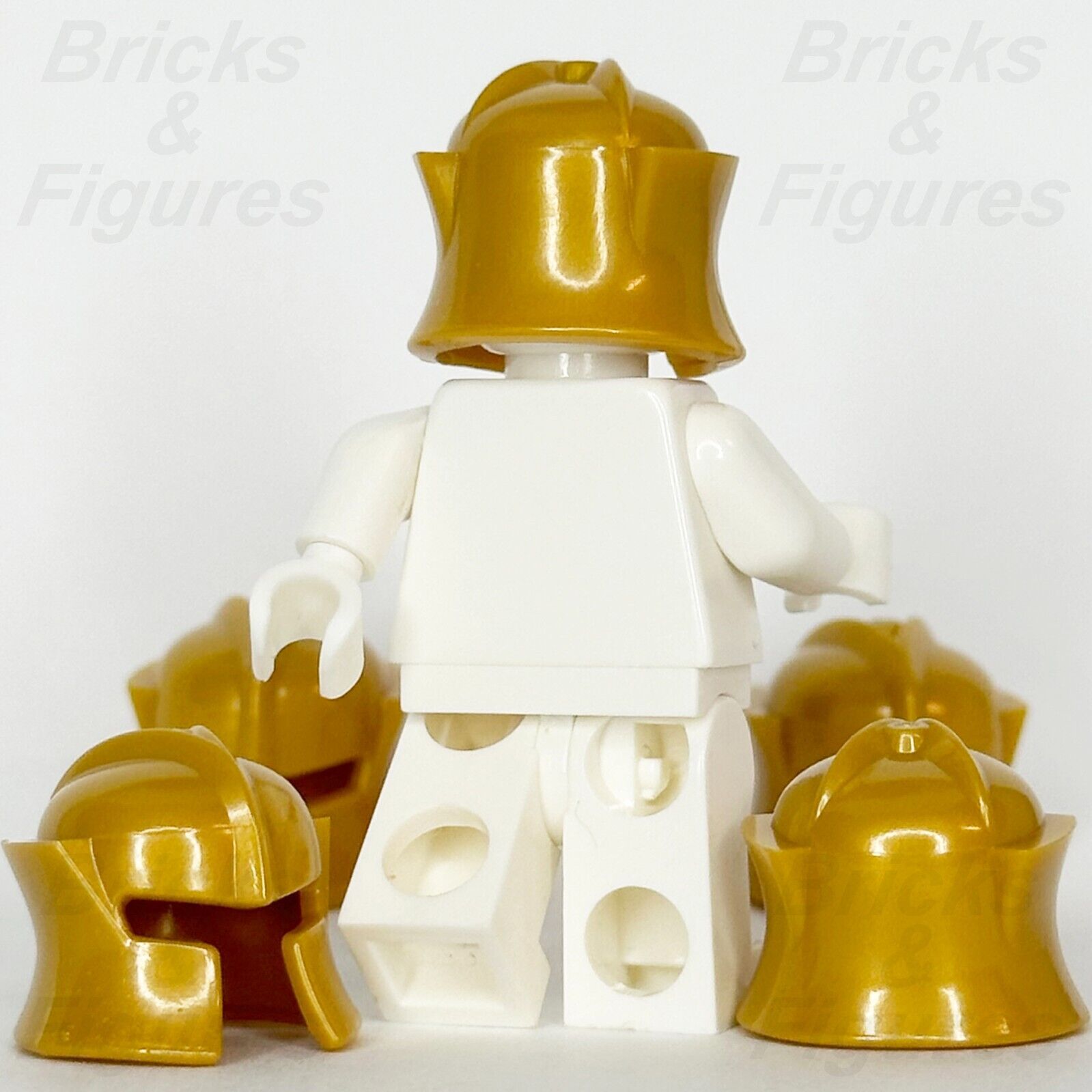 LEGO Castle Pearl Gold Knight Helmet Cheek Protection Minifigure Part 48493 x 5 - Bricks & Figures