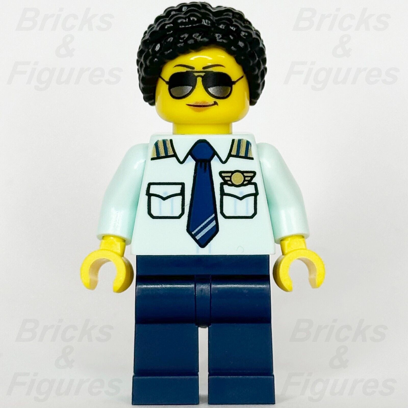 LEGO City Passenger Plane Pilot Minifigure Female Minifig Town 60367 cty1678 - Bricks & Figures