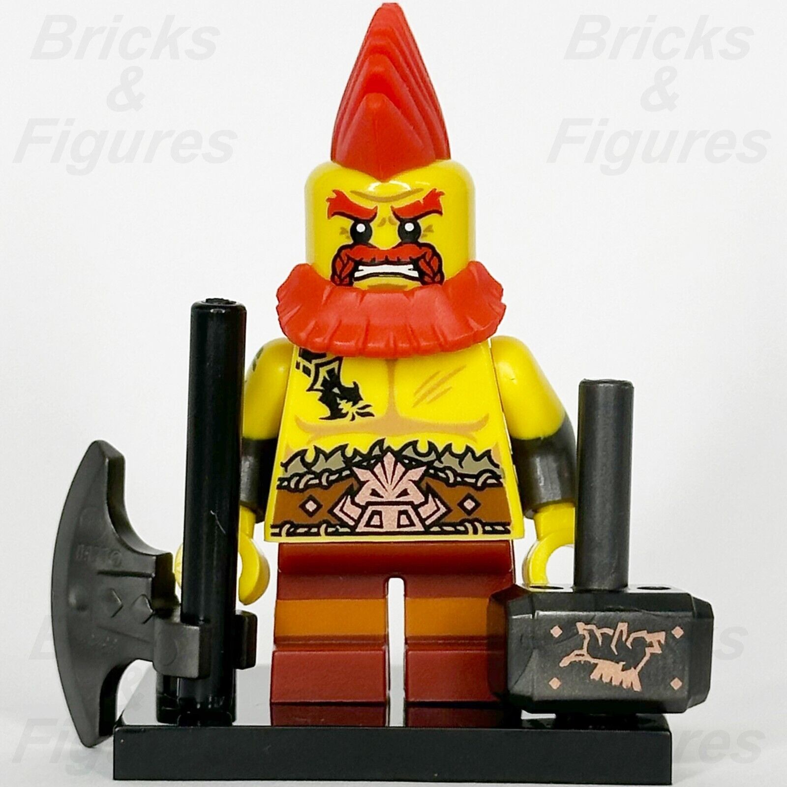 LEGO Battle Dwarf Minifigure Series 17 Collectible Warrior 71018 col17-10 #10 - Bricks & Figures