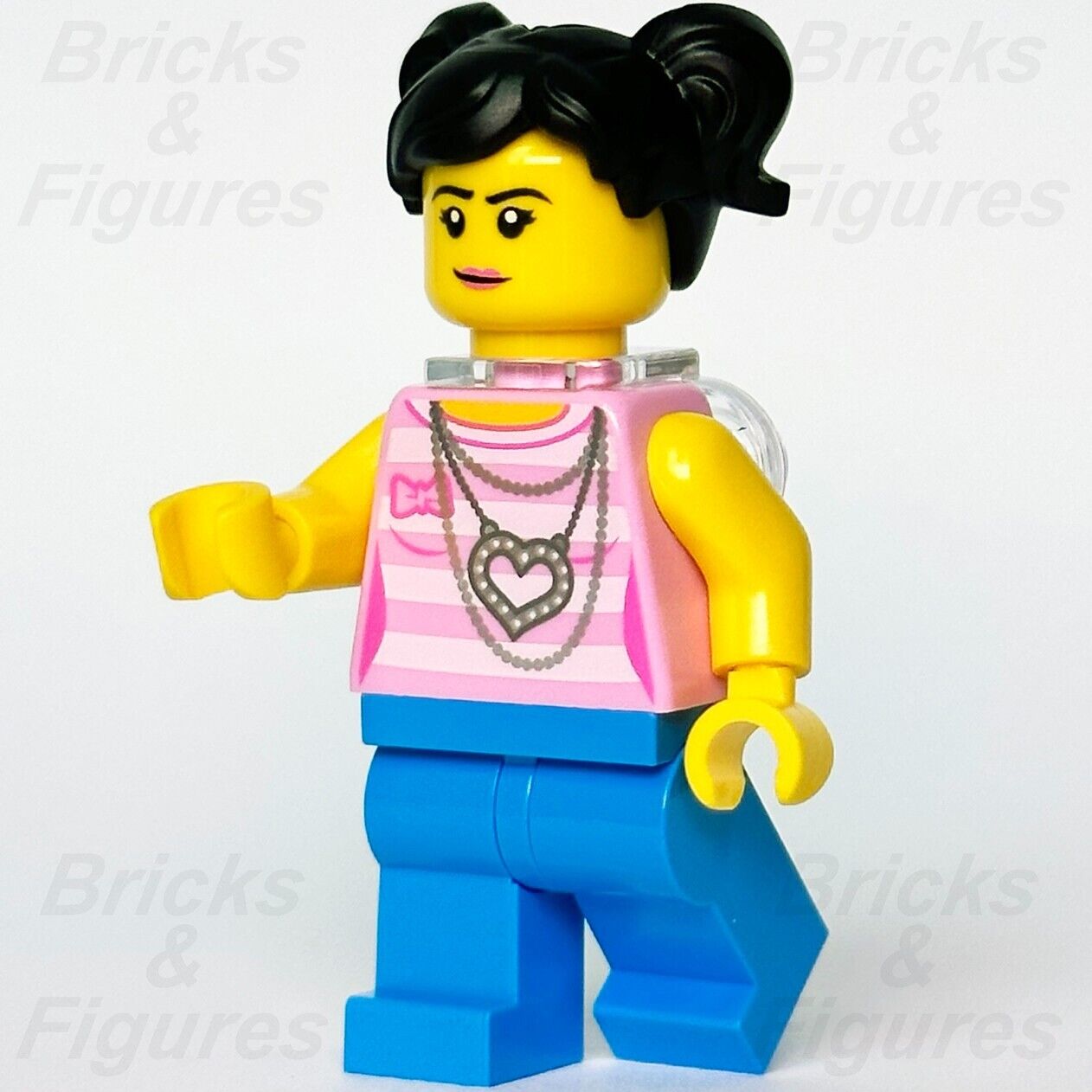 LEGO Monkie Kid Rui Minifigure Bright Pink Top Heart Necklace 80018 mk037