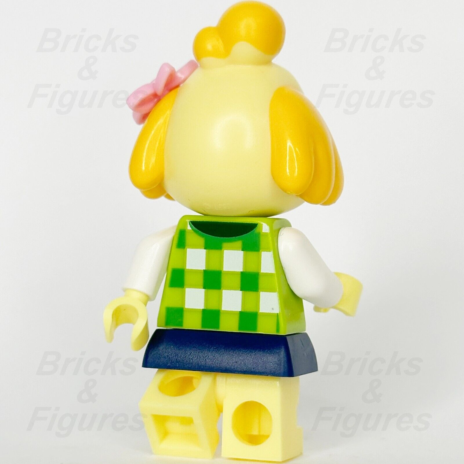 LEGO Animal Crossing Isabelle Minifigure Dog Plaid Vest Blue Skirt 77049 ani003 - Bricks & Figures