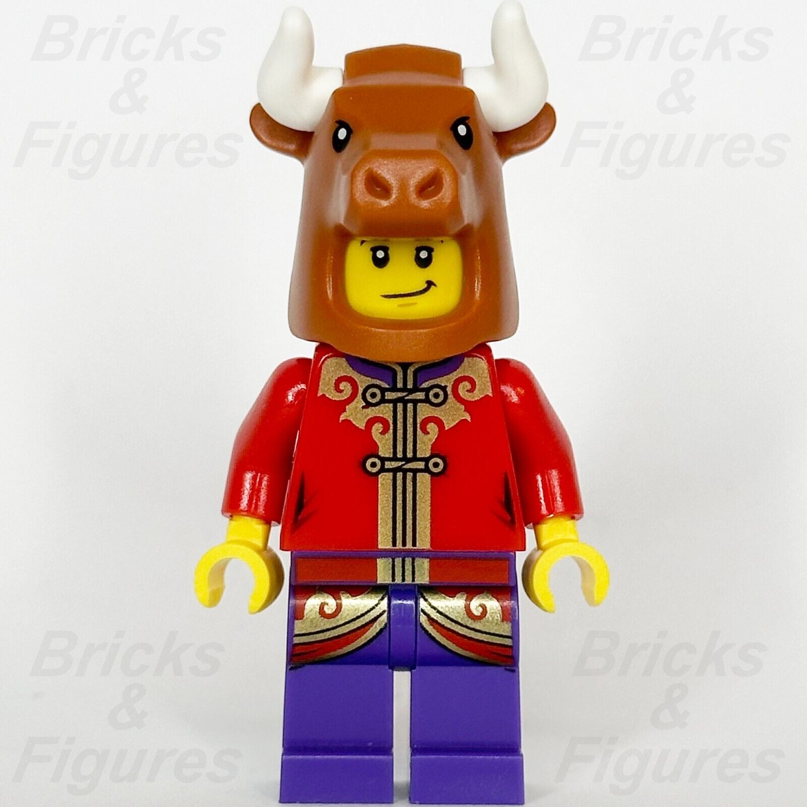 LEGO Holiday & Event Year of the Ox Guy Minifigure Chinese New Year 80106 hol224 - Bricks & Figures