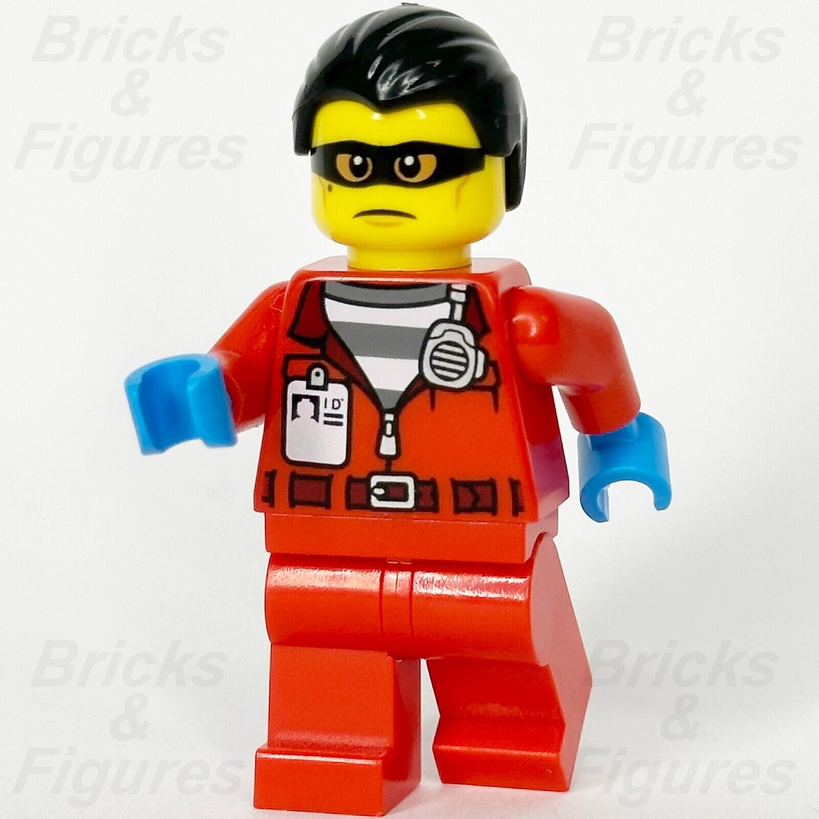 LEGO City Crook Vito Minifigure Red Jacket Prison Shirt Police 60317 cty1376 - Bricks & Figures