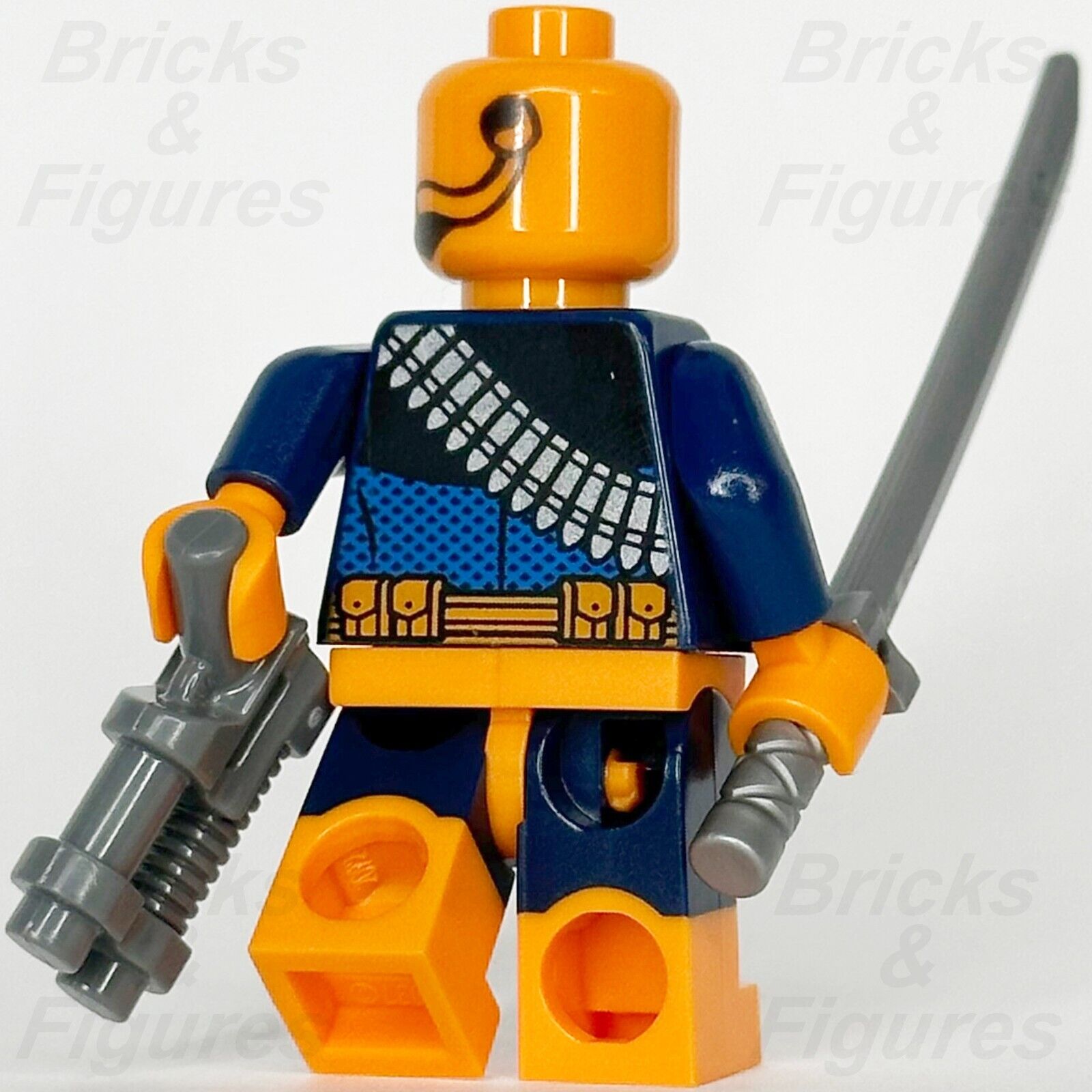 LEGO Super Heroes Deathstroke Minifigure Batman 2 Katana & Gun DC 76034 sh0194 - Bricks & Figures