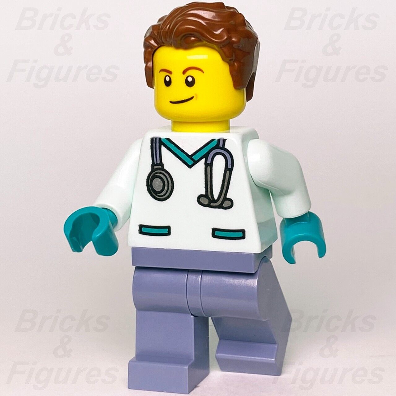 LEGO City Wildlife Rescue Veterinarian Minifigure Aqua Scrubs 60302 cty1304 Vet - Bricks & Figures