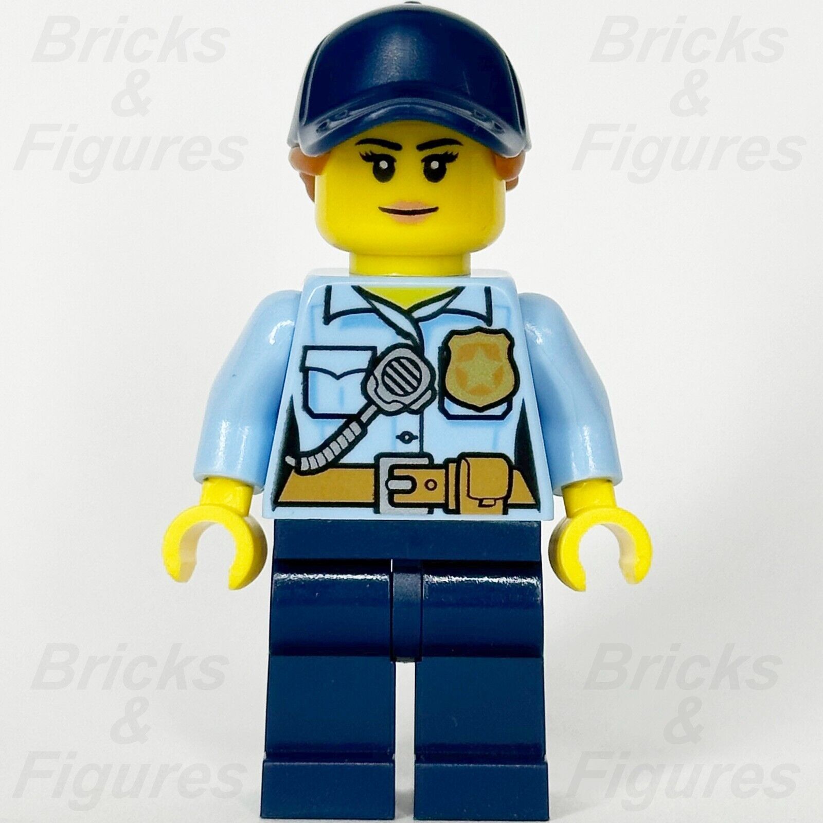 LEGO Police City Officer Female Minifigure Blue Cap Ponytail 60317 60209 cty0992 - Bricks & Figures