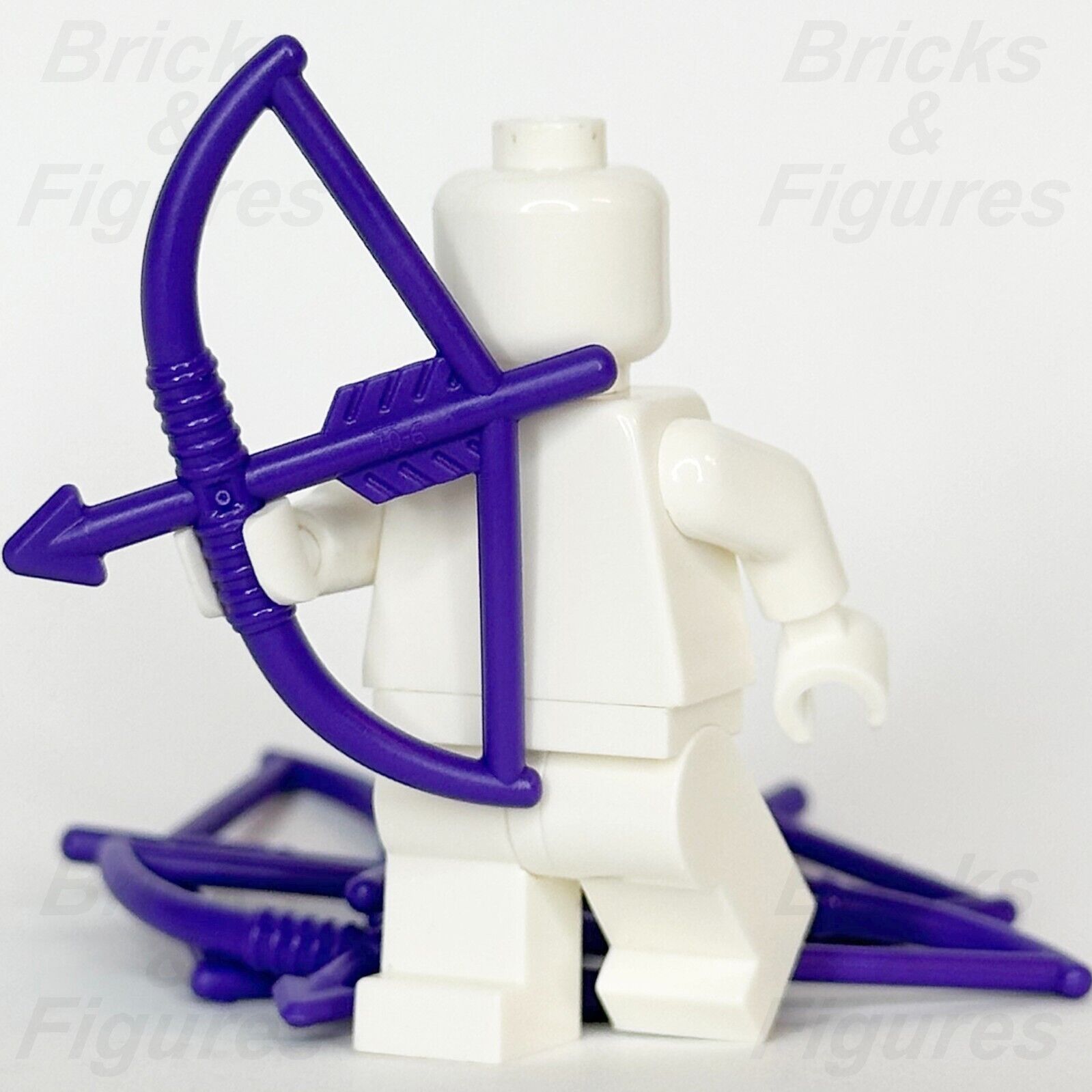 LEGO Castle Dark Purple Bow with Arrow Drawn Minifigure Weapon Part 4499 x 5